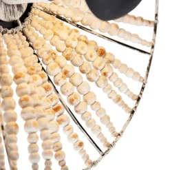 QAZQA Orientalische Wandleuchte beige mit Perlen - Moti