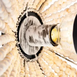 QAZQA Orientalische Wandleuchte beige mit Perlen - Moti