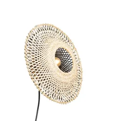 QAZQA Orientalische Wandleuchte Rattan 35 cm mit Stecker - Rina