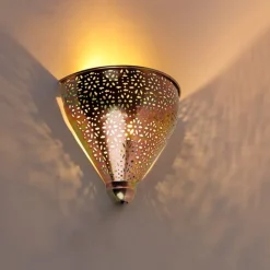 QAZQA Orientalische Wandleuchte Kupfer mit Muster - Muraf