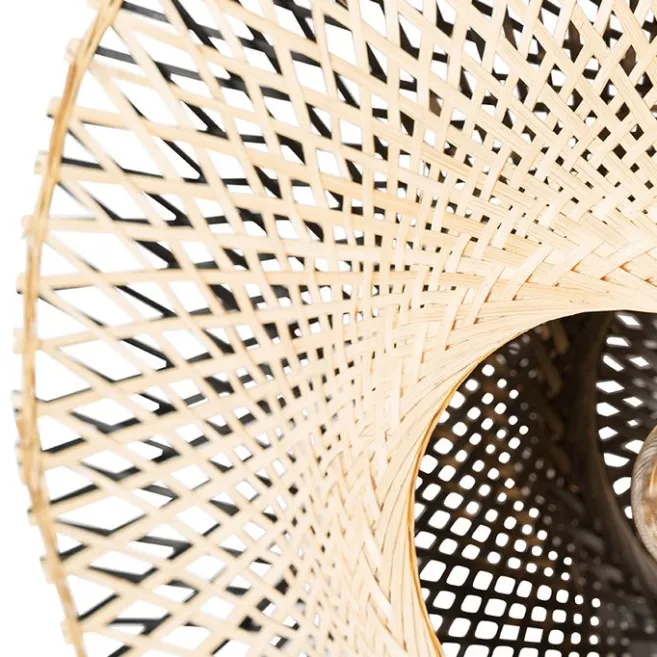 QAZQA Orientalische Wandleuchte Rattan 50 cm mit Stecker - Rina