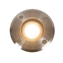 QAZQA Outdoor Ground Spot Stahl 11cm IP67 - Basic Round
