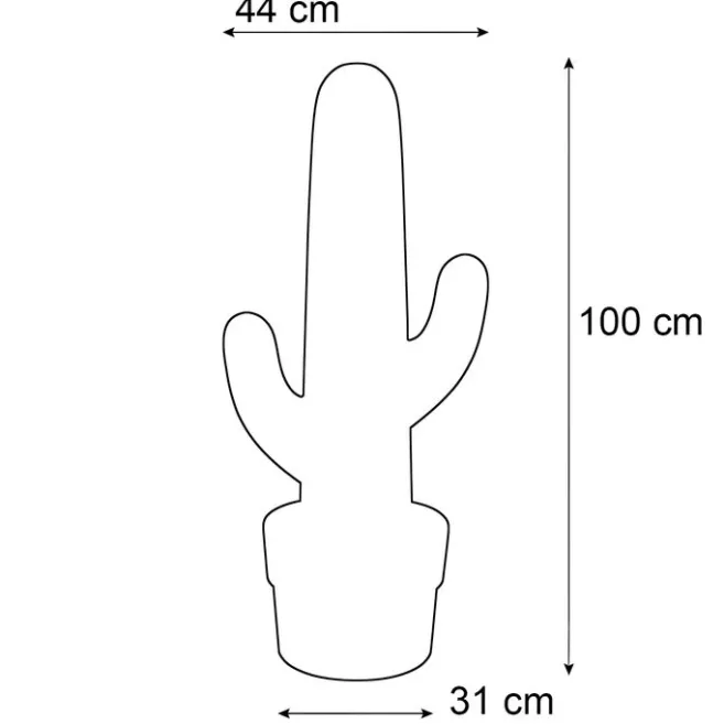 Newgarden Outdoor-Stehleuchte Weiß inkl. LED IP65 - Kaktus