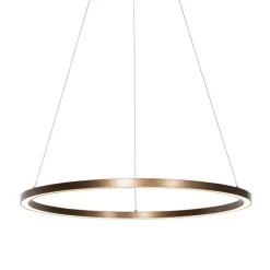 QAZQA Professional Pendelleuchte Bronze 80 cm inkl. LED 3-Stufen-Dimmbar - Girello