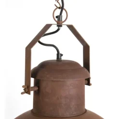 QAZQA Pendelleuchte rost mit goldener Innenseite - Engine