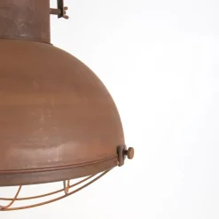 QAZQA Pendelleuchte rost mit goldener Innenseite - Engine