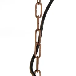 QAZQA Pendelleuchte rost mit goldener Innenseite - Engine