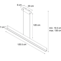 QAZQA Professional Pendelleuchte schwarz inkl. LED 3-Stufen-Dimmbar 2700-4000K mit Dip-Schalter - Keane
