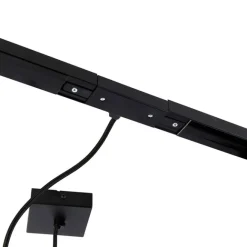 QAZQA 1-Phasen-Schienensystem dunkelbronze mit 4 Strahlern und I-Netzteil quadratisch - Jeana