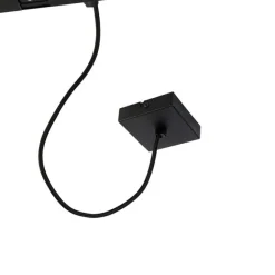 QAZQA 1-Phasen-Schienensystem dunkelbronze mit 4 Strahlern und I-Netzteil quadratisch - Jeana