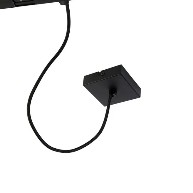 QAZQA 1-Phasen-Schienensystem dunkelbronze mit 4 Strahlern und I-Netzteil quadratisch - Jeana