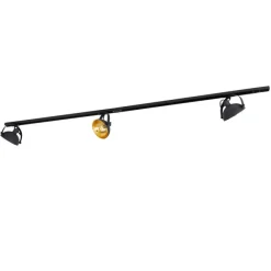 QAZQA 1-Phasen-Schienensystem mit 3 Strahlern schwarz verstellbar - Magnax