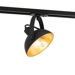 QAZQA 1-Phasen-Schienensystem mit 6 Strahlern schwarz verstellbar - Magnax Jeana