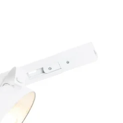 QAZQA 1-Phasiges Schienensystem mit 3 verstellbaren Strahlern weiß - Magnax