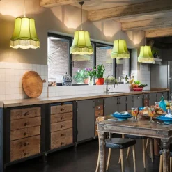 QAZQA Retro Hängelampe grün 45 cm - Granny