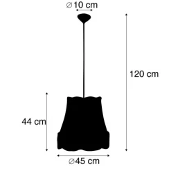 QAZQA Retro Hängelampe grün 45 cm - Granny