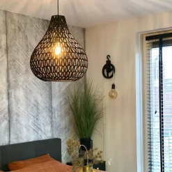 Kinder QAZQA Retro Hängelampe schwarz 45 cm - Lina Drop