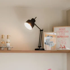 QAZQA Retro Tischlampe schwarz - Chappie