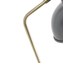 QAZQA Retro Tischlampe taupe mit Bronze - Milou