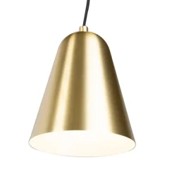 QAZQA Retro Wandleuchte Gold / Messing mit Schirm - Demi