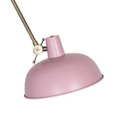 QAZQA Retro Wandleuchte Stahl Rosa mit Bronze - Milou