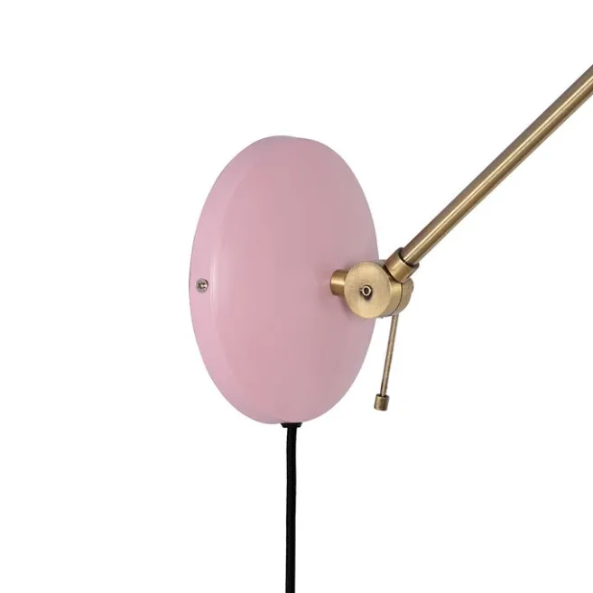 QAZQA Retro Wandleuchte Stahl Rosa mit Bronze - Milou