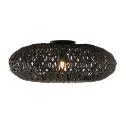 Kinder QAZQA Retro-Deckenleuchte schwarz Seil 50cm - Lina