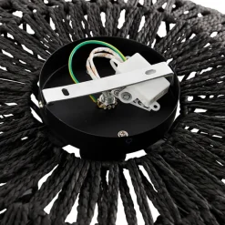 Kinder QAZQA Retro-Deckenleuchte schwarz Seil 50cm - Lina