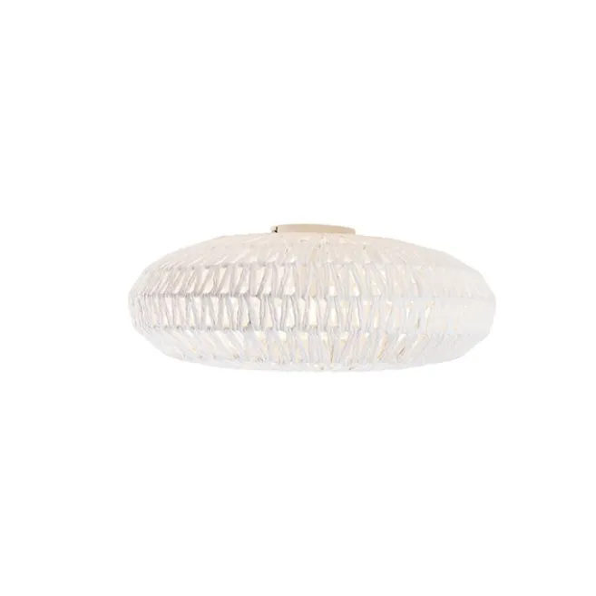 Kinder QAZQA Retro-Deckenleuchte weiß Seil rund - Lina