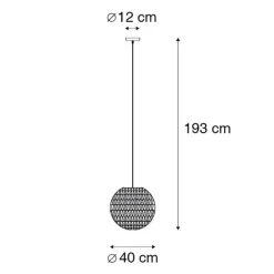 Kinder QAZQA Retro-Hängelampe weiß 40 cm - Lina Ball 40