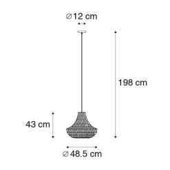 Kinder QAZQA Retro-Hängelampe weiß 50 cm - Lina Cono 50