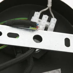 Anne Light & Home Retro-Pendelleuchte Schwarz und Gold mit Glas-Innenleben - Flinter