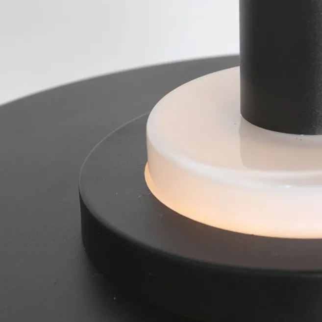 Anne Light & Home Retro-Pendelleuchte Schwarz und Gold mit Glas-Innenleben - Flinter