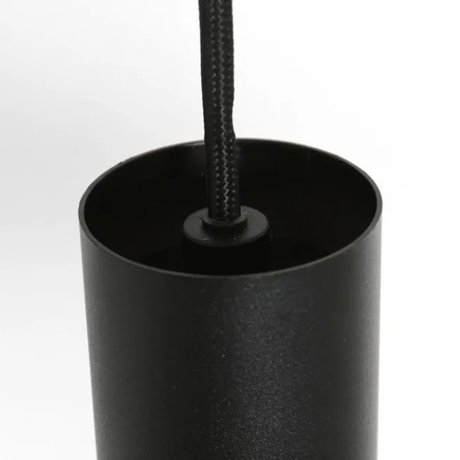 Anne Light & Home Retro-Pendelleuchte Schwarz und Gold mit Glas-Innenleben - Flinter