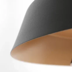 Anne Light & Home Retro-Pendelleuchte Schwarz und Gold mit Glas-Innenleben - Flinter