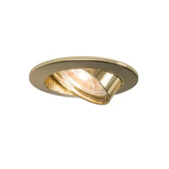 QAZQA Runder Einbauspot in Gold - Edu