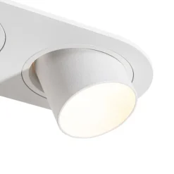 QAZQA Runder Einbau-Strahler weiß GU10 35mm schwenkbar 2-flammig - Installa