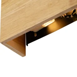 QAZQA Rustikale Wandleuchte Eichenholz 2-flammig - Otan