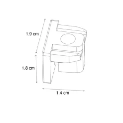 QAZQA Schienenabschluss weiß 1-phasig - Slimline