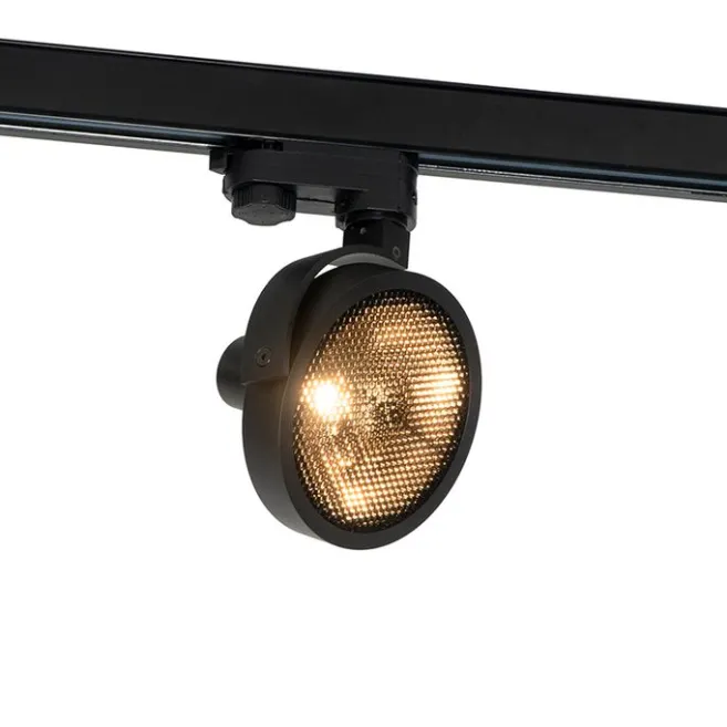 QAZQA Schienenspot Schwarz für 3-Phasen Schiene GU10 111mm - 3-Phasen Master Honey