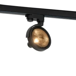 QAZQA Schienenspot Schwarz für 3-Phasen Schiene GU10 111mm - 3-Phasen Master Honey