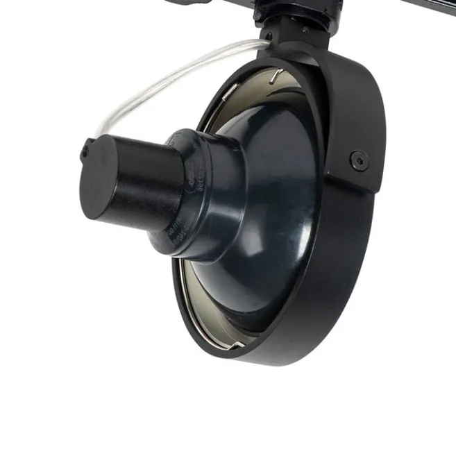 QAZQA Schienenspot Schwarz für 3-Phasen Schiene GU10 111mm - 3-Phasen Master Honey