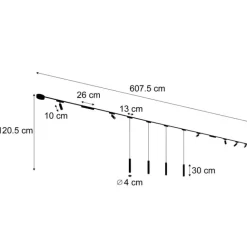 QAZQA Schienensystem mit 10 schwarzen Leuchten 1-phasig - Magnetic Samson Cassie Marra