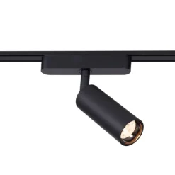 QAZQA Schienensystem mit 10 schwarzen Leuchten 1-phasig - Magnetic Samson Cassie Marra