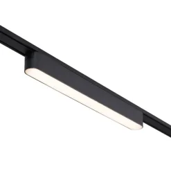 QAZQA Schienensystem mit 10 schwarzen Leuchten 1-phasig - Magnetic Samson Cassie Marra