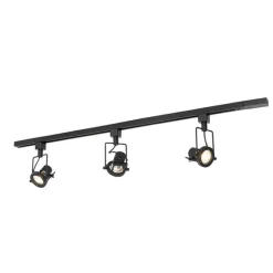QAZQA Schienensystem mit 3 Spots 1-phasig schwarz - Sulux