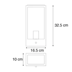 QAZQA Schwarze Außenwandleuchte mit Dämmerungssensor - Rotterdam