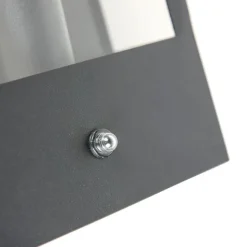 QAZQA Schwarze Außenwandleuchte mit Dämmerungssensor - Rotterdam