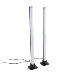 Trio Leuchten Schwarze Tischleuchte inkl. LED mit Fernbedienung und RGB - Arnold