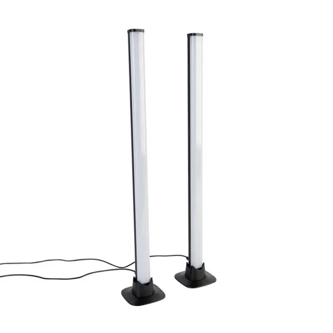 Trio Leuchten Schwarze Tischleuchte inkl. LED mit Fernbedienung und RGB - Arnold